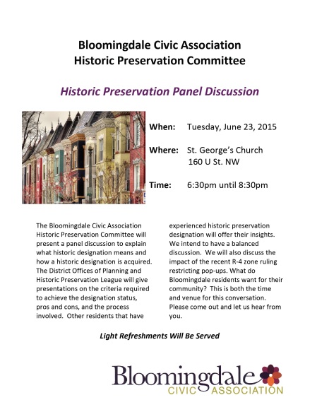 Historic Preservation Committee Mtg Flyer 6 16 15